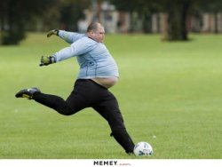 fat guy soccer Meme Template