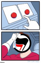 Antifa Two Buttons Meme Template