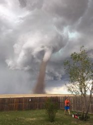 Tornado Mowing Meme Template