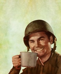 High Res Coffee Soldier Meme Template