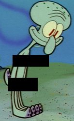 squidward naked Meme Template