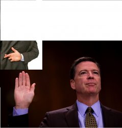 Comey fingers crossed Meme Template