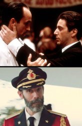 Godfather kiss Captain Obvious Meme Template