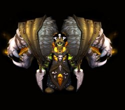 absurdly big shoulder armor warcraft Meme Template