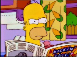 Simpson Reads Newspaper Meme Template