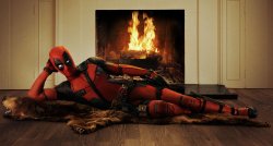 Deadpool Fireplace Meme Template