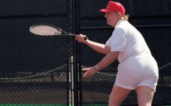 Trump Playing Tennis Meme Template