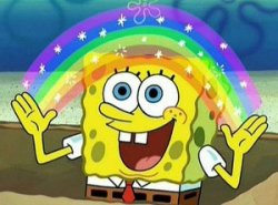 Spongebob rainbow Meme Template