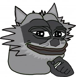 Raccoon Pepe Meme Template