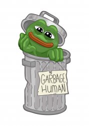 PEPE Garbage Human Meme Template