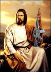 Jesus gun Meme Template