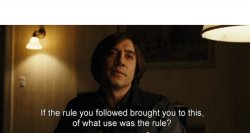 Anton Chigurh If the Rule No Country for Old Men Meme Template