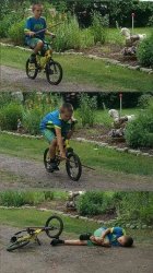 Kid on bike  Meme Template