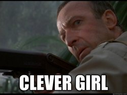 Clever girl Meme Template