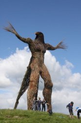 wicker man burning man Meme Template