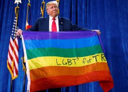 Trump LGBT flag Meme Template