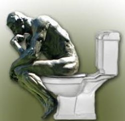 Rodin's Thinker Toilet Meme Template