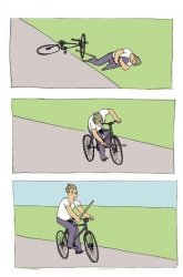 bike fall Meme Template