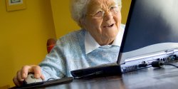 Old Lady Computer Meme Template