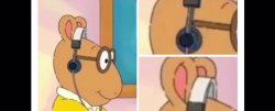 Arthur head phones Meme Template