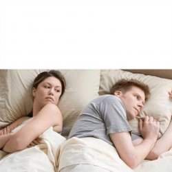 relationship bed Meme Template