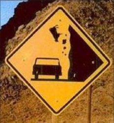 Falling animal road sign Meme Template
