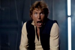 Han surprised by stormtroopers on Death Star 1 Meme Template