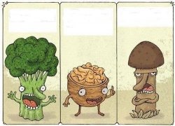 Two Veggies And A Nut Meme Template