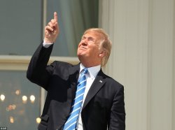 Trump Looking at the Sun Meme Template