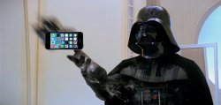 Vader Force Pulling Cell Phone Cellular Meme Template