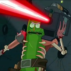 Pickle rick laser Meme Template