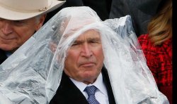 George W Bush with poncho Meme Template