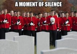 A moment of silence Meme Template
