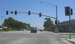 Street with traffic lights Meme Template