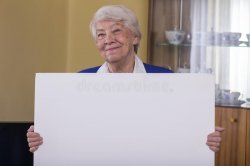 Old woman sign Meme Template