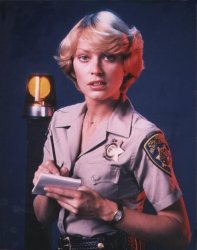 Randi Oakes as Officer Bonnie Clark on CHiPs Meme Template