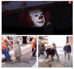 Pennywise Cement Meme Template