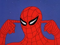 Spiderman si tappa le orecchie Meme Template