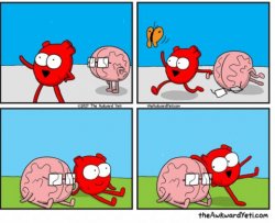 Brain and Heart Meme Template