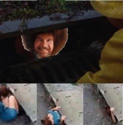 Bob Ross Pennywise Meme Template