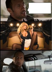 Rock driving Kate Upton Meme Template