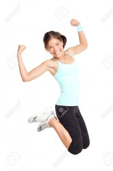 Excited lady fitness Meme Template