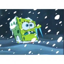 Freezing Spongebob Meme Template