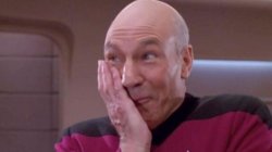 Picard giggle Meme Template
