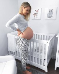 Pregnant woman in nursery Meme Template