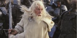 Gandalf the White weilding sword Meme Template