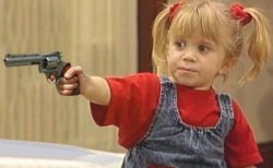 little girl with gun Meme Template