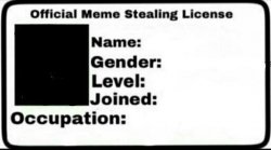 Meme stealing licence Meme Template