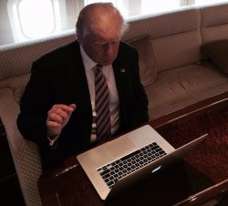 Trump Laptop Computer Meme Template