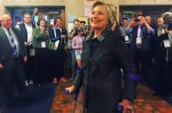 Hillary crutches Meme Template